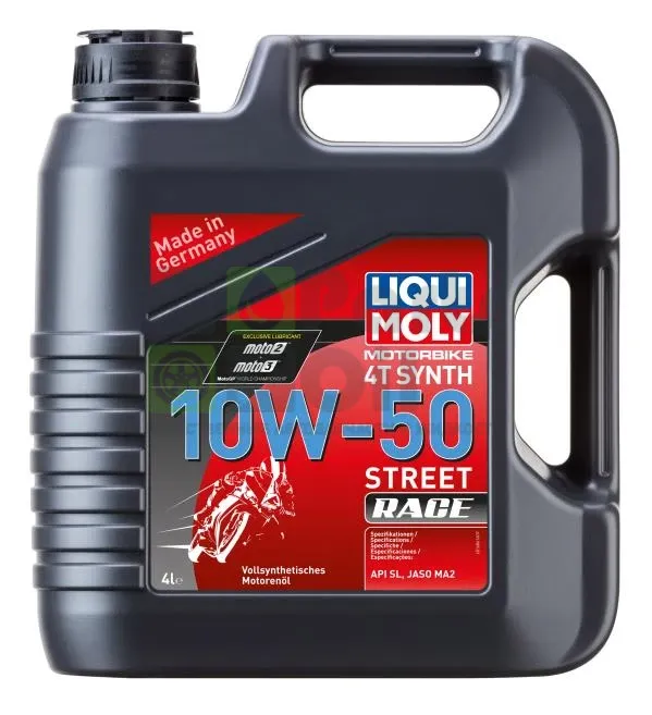 Моторное масло 4-х тактное Liqui Moly Motorbike 4T Synth Street Race 10W-50 4 л